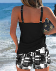 Tankini Fashion Tie-Dye Top with Shorts