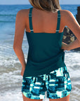 Tankini Fashion Tie-Dye Top with Shorts