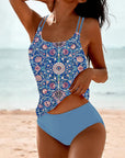Printed Tankini with Double Strap