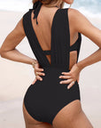 Luxury Shaping Swimsuit with Deep V-Neck