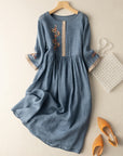 Taylor | Women Embroidered Ethnic Midi Dress