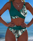 Bikini Contrast Color Fashion Flower
