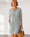 EVI | Casual women's dress with a loose fit and timeless look for everyday wear