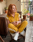 Lark | Zip Front Stripe Panel Jumpsuit