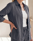 Noor | Long Sleeve Shirt Tapered Pants Set