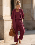 Yael | Three Piece Relaxed Top Pant Set