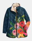 Amaya | Vintage Floral Print Quilted Jacket