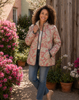 Naya | Vintage Floral Casual Quilted Jacket