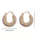 Layered Pearl Hoop Earrings