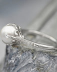Delicate Pearl & Crystal Ring