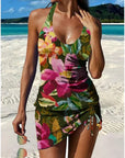 Fiesta – Graphic Floral Tankini with Shorts, Flat Belly Effect