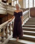 Calen | Off Shoulder Flow Midi Dress