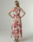Sylin | Gathered Halter Midi Dress