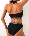 Ribbed Bikini Leopard Color Block