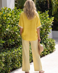 Wren | Contrast V Neck Tunic Stripe Trouser Set