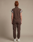 Lark | Zip Front Stripe Panel Jumpsuit