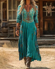 Evelyn | Vintage-Inspired Long Sleeve Casual Dress