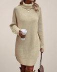 Sarah | Women’s Turtleneck Sweater Dress Long Sleeve