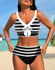 By Esmee® | Striped High-Waisted Bikini