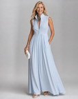 Virelia | Sleeveless Collared Flowing Maxi Dress