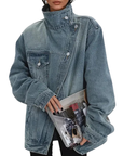 SARAH™ – Street Style Trendy Asymmetric Button Jacket