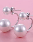 Double Pearl Statement Earrings