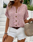 Katie | Women Summer Short Sleeve Button Top