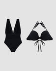 Luxury Shaping Swimsuit with Deep V-Neck