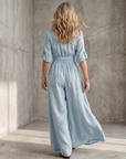 Wanda | Cross Front Wide Leg Jumpsuit