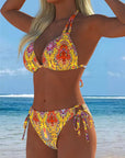 Colorful Bikini Halter Print