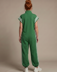Lark | Zip Front Stripe Panel Jumpsuit