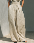 Marieta | Minimalist Set of Sleeveless Blouse and Wide Pants