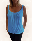 Marie | Pleated Real Relaxed Sleeveless Top