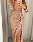 Ashley | Women Elegant Off Shoulder Midi Dress