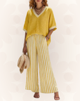 Claudia | Striped Linen Duo Set