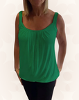 Marie | Pleated Real Relaxed Sleeveless Top