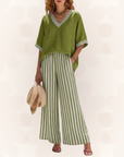 Claudia | Striped Linen Duo Set