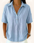 Sonya - Blouse with Collar and Button Detail