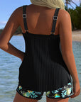 By Esmee® | Striped Tankini with Two-Piece Beach Shorts