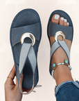 Mackenna | Flat Sandals With Metal Buckle