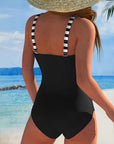 Striped Color Block Swimsuit