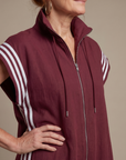 Lark | Zip Front Stripe Panel Jumpsuit