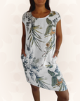 Gabriella | Women Casual Leaf Print Summer Dress