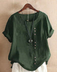 Beatrice | Women’s Summer Button Detail Casual Blouse