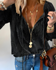 Maria | Women Elegant Boho V Neck Blouse