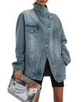SARAH™ – Street Style Trendy Asymmetric Button Jacket