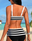 By Esmee® | Striped High-Waisted Bikini