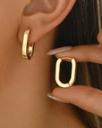 Elegant geometric hoop earrings