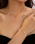 Dainty Pearl Chain Jewelry Set