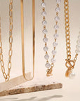 Modern Pearl Layered Necklace Set